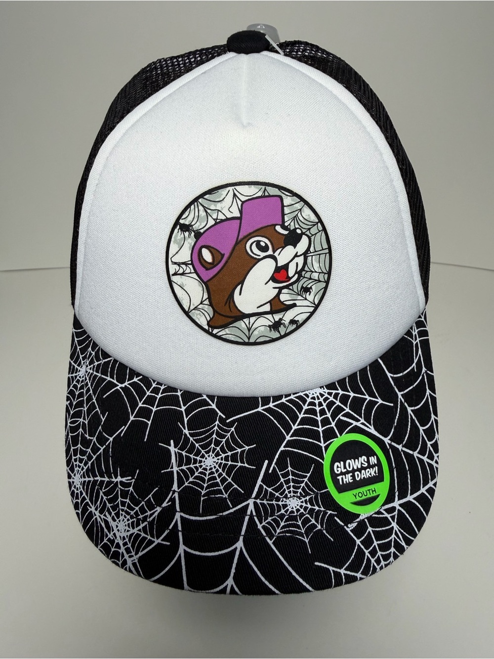 NWT Buc-ee’s Halloween Glow In The Dark Trucker Hat BUCWEB YTH Youth Kids NEW